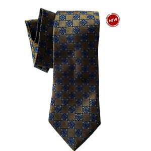 Jos A Bank Gold/Blue Silk Long Reserve 63" Necktie NWT | 51-10
